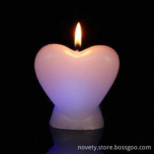 LED Heart Candle, Real Smokeless Wax Candles Really Change Colors when Lit